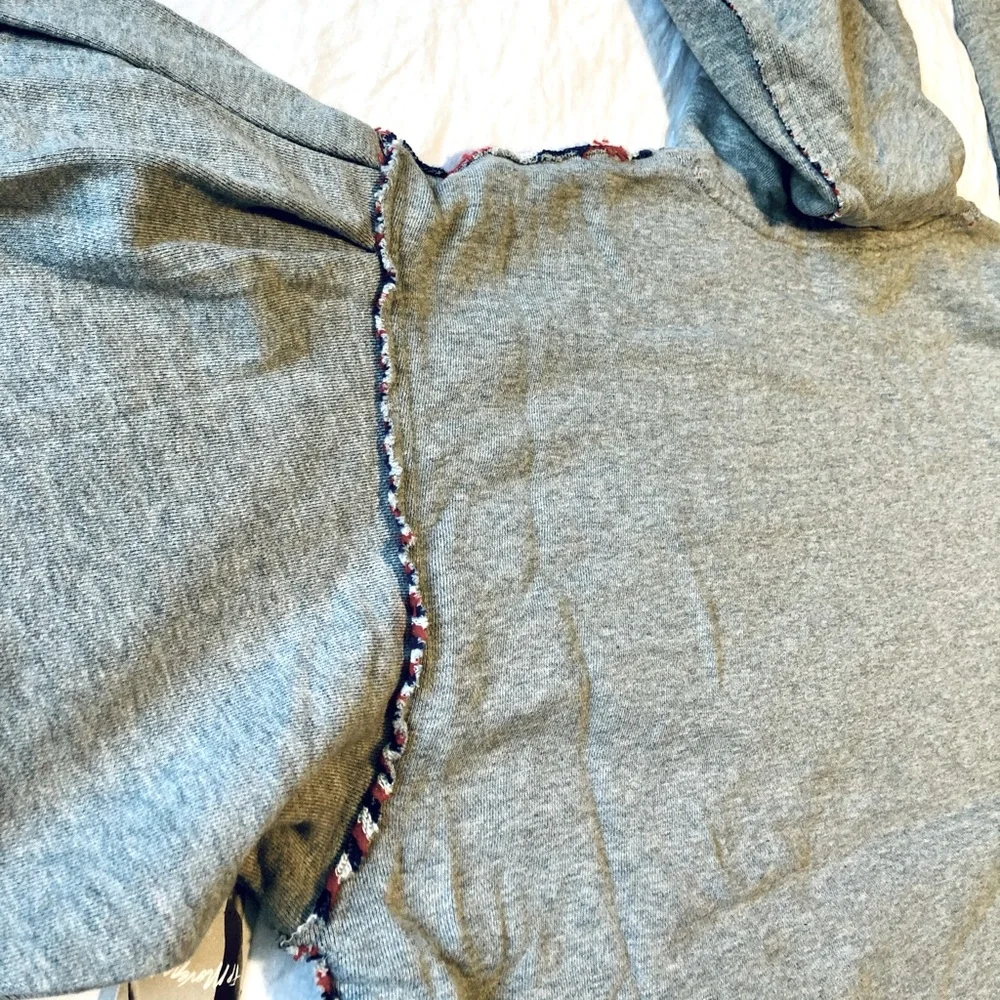 Free People Gray Balloon-Sleeve Hoodie Sweater - Picture 15 of 16